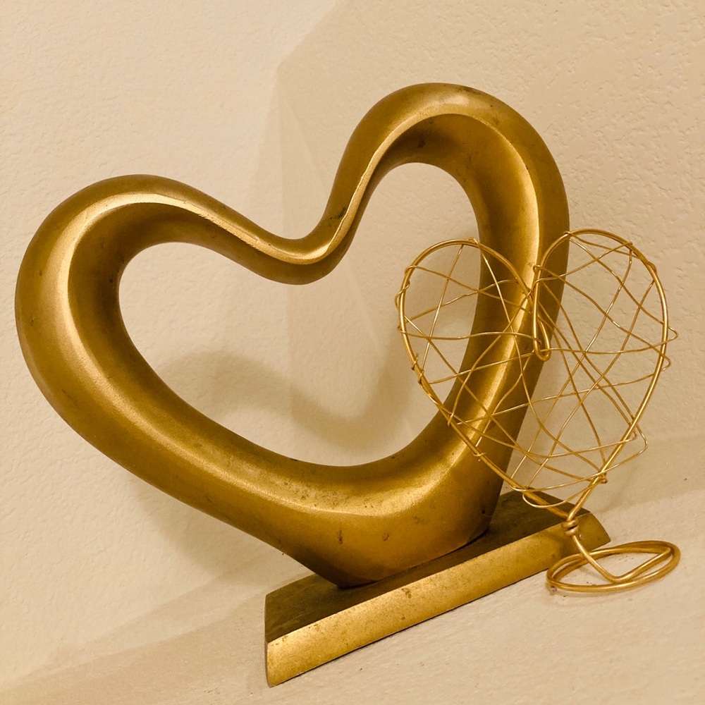 Two Gold Color Onaments